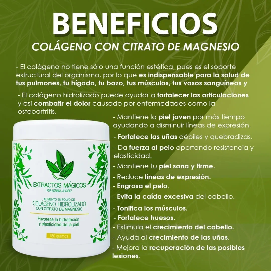 Colágeno Hidrolizado con Citrato de Magnesio X3